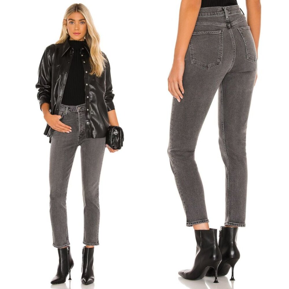 Agolde - Nico High Rise Jeans Skinny A093B-1286 | Size 26 | Grey Ceremony Black